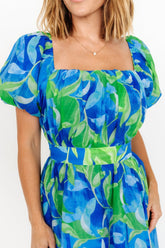 Catalina Midi Dress | Blue + Green